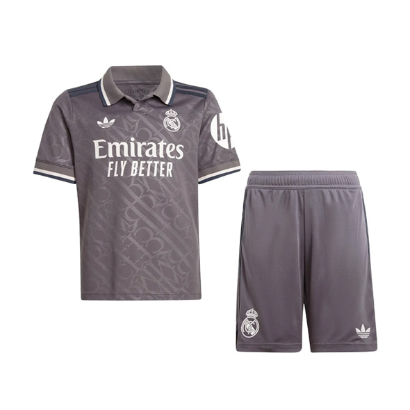 Camiseta Real Madrid Replica Tercera Ropa Niño 2024/25 Gris